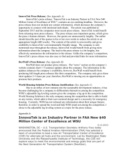 InnovaTek is an Industry Partner in FAA New $40 Million Center of