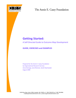 Getting Started A Self-Directed Guide to Outcome Map