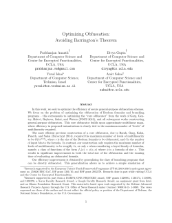 Optimizing Obfuscation: Avoiding Barrington`s Theorem