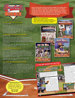Play Ball! Baseball Tips and Tricks Specifications: $20.70 RLB $9.95