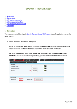 SWF Unit 4 - Run LIVE report