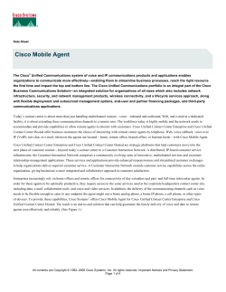 Cisco Mobile Agent