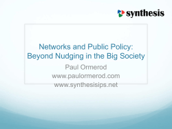 Economics and Modelling - The Institute for Government