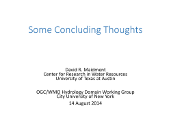 Some Concluding Thoughts