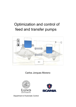 Optimization and control of feed- and transfer