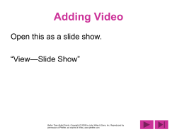 Adding Video