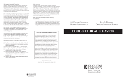 CODE of ETHICAL BEHAVIOR