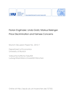 Price Discrimination and Fairness Concerns