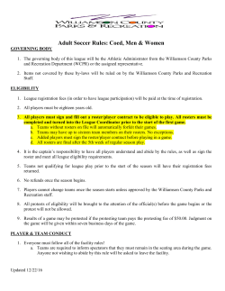 Rules - Williamson County Parks and Recreation