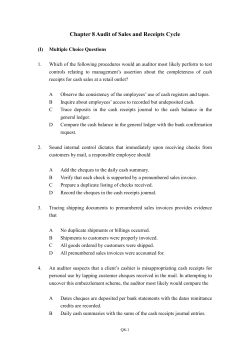 Chapter 15 Audit Purchases and Payment Cycle