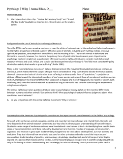 Animal Ethics