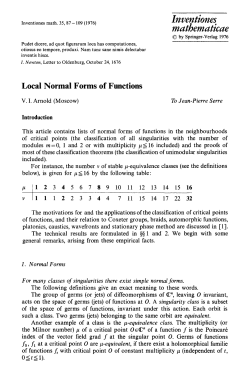 Local normal forms of functions
