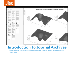 PPT  - JISC Journal Archives