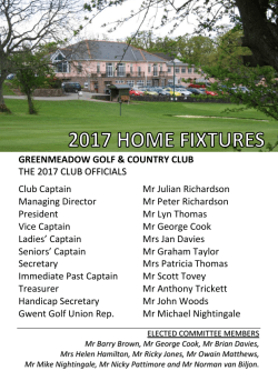Fixtures 2017 - Greenmeadow Golf Club