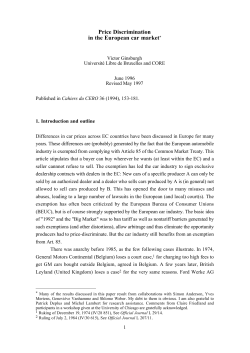 Price Discrimination in the European car market