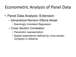 Econometric Analysis of Panel Data