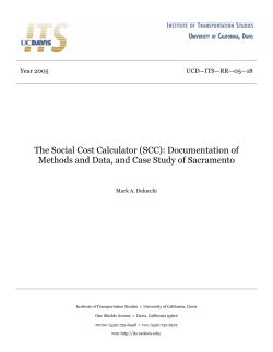 The Social Cost Calculator (SCC): Documentation