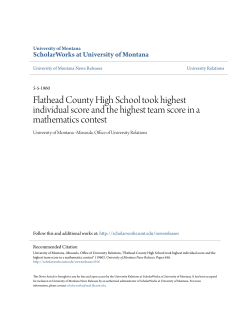 Flathead County High School took highest individual score and the