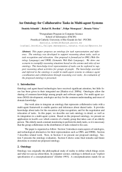 An Ontology for Collaborative Tasks in Multi-agent Systems