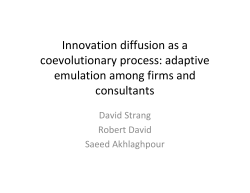 Innovation diffusion as a coevolutionary process: adaptive emulation