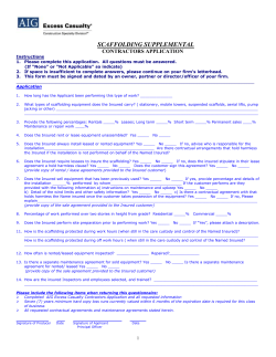 CONTRACTORS SUPPLEMENTAL APPLICATION