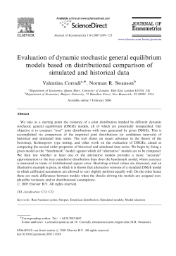 Evaluation of dynamic stochastic general equilibrium models based