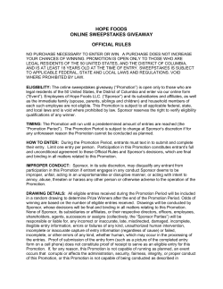 hope foods online sweepstakes giveaway official rules