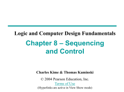 Sequencing and Control. Slides in PPT. Fundamental.