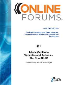 401 Adobe Captivate Variables and Actions