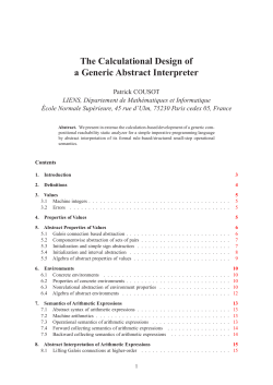 The Calculational Design of a Generic Abstract Interpreter