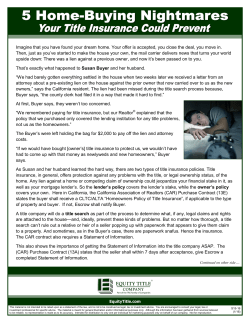 Imagine that you have found your dream home. Your offer is