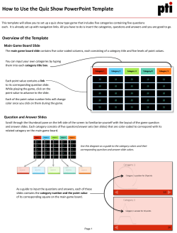 How to Use the Quiz Show PowerPoint Template