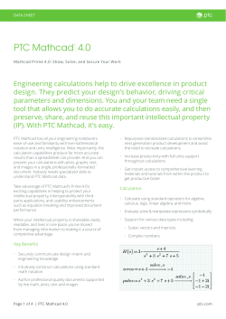 PTC Mathcad&reg; 4.0