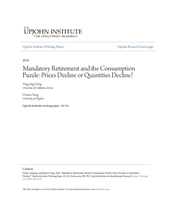 Mandatory Retirement and the Consumption Puzzle: Prices Decline