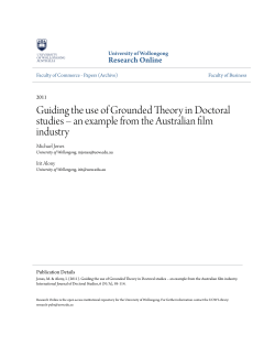 Guiding the use of Grounded Theory in Doctoral