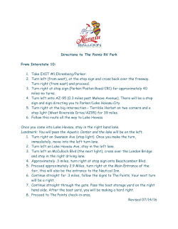 Directions to the Points - Havasu Balloon Festival