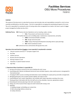 Facilities Services OSU Move Procedures