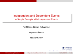 Independent and Dependent Events