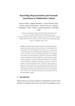 Knowledge Representation and Semantic Annotation of Multimedia