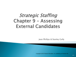 Strategic Staffing Chapter 1 &ndash; Strategic Staffing