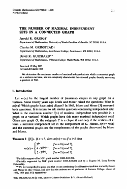 David IX. GUICHAR Let m(n) be the largest number