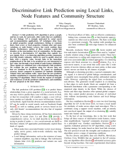 Discriminative Link Prediction using Local Links, Node