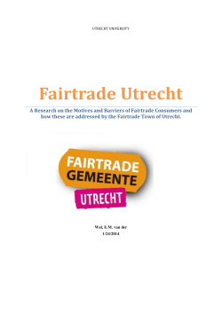 Fairtrade Utrecht - Utrecht University Repository