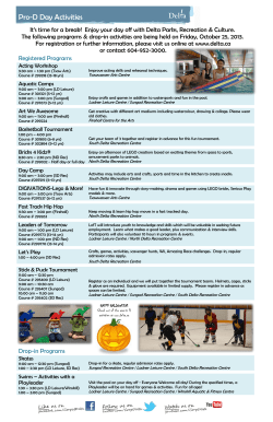 Pro-D Day Activities