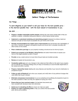 Sellers Pledge Of Performance - Burckart Companies Home Page