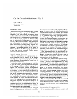 On the formal definition of PL/ I