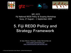 Fiji REDD Policy and Strategy Framework (2009)