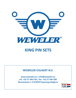 KING PIN SETS - VDL Weweler