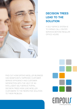 decision trees lead to the solution