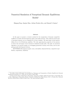Numerical Simulation of Nonoptimal Dynamic Equilibrium